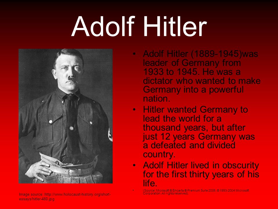 A study of adolf hitlers dictatorship rule